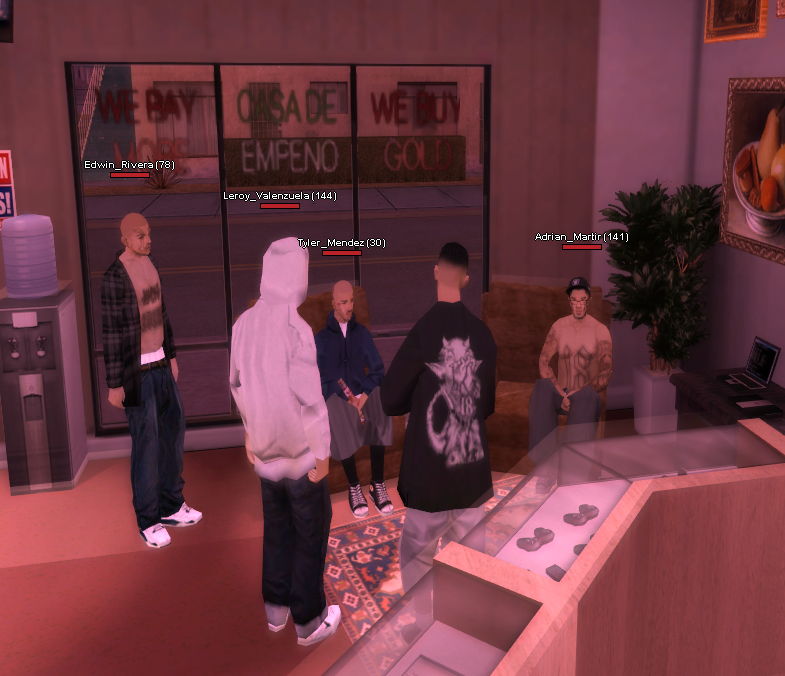 Reunión clandestina de una organización criminal en San Andreas Roleplay