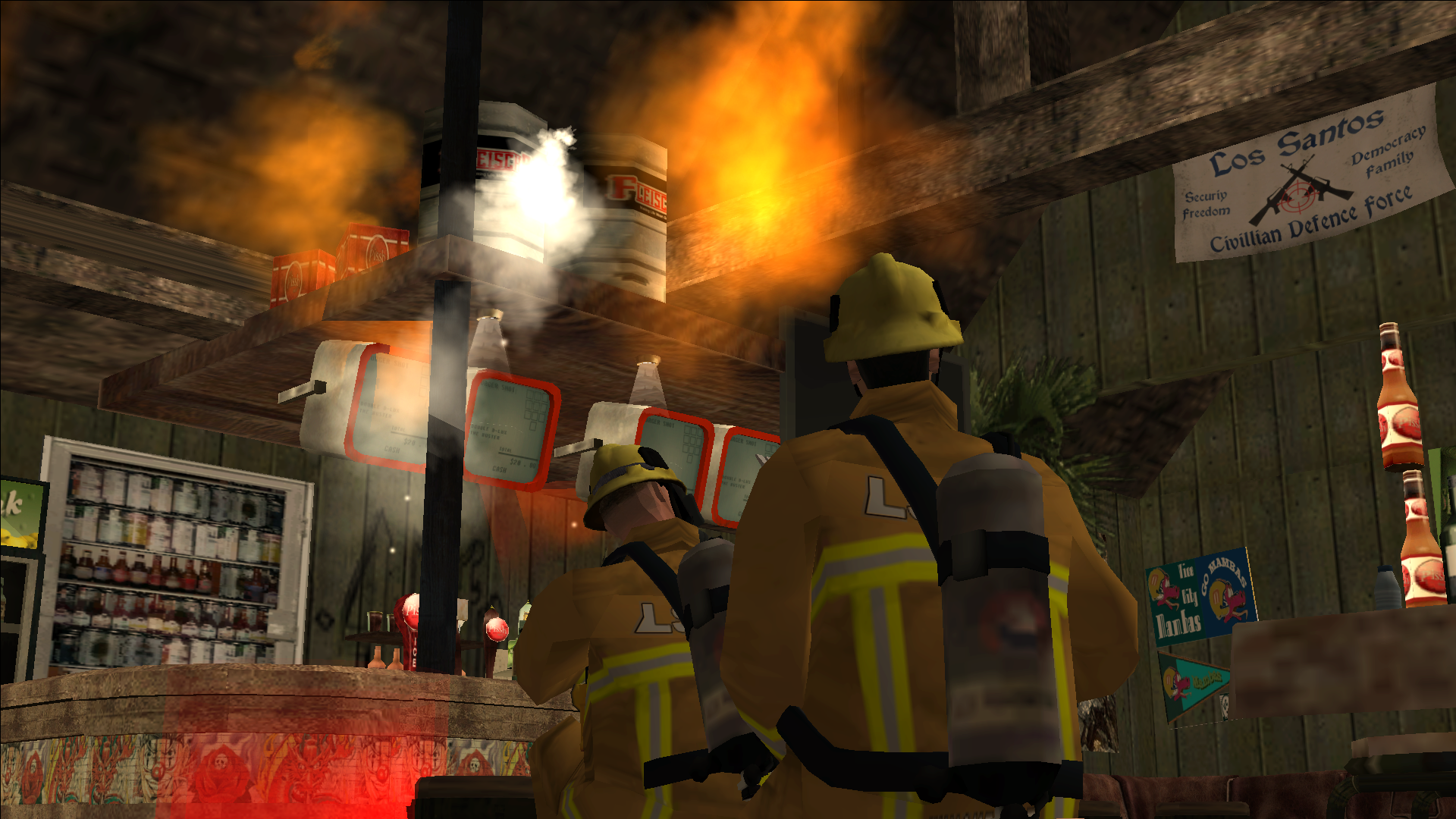 Bomberos y paramédicos del Departamento de Bomberos de Los Santos (LSFD)