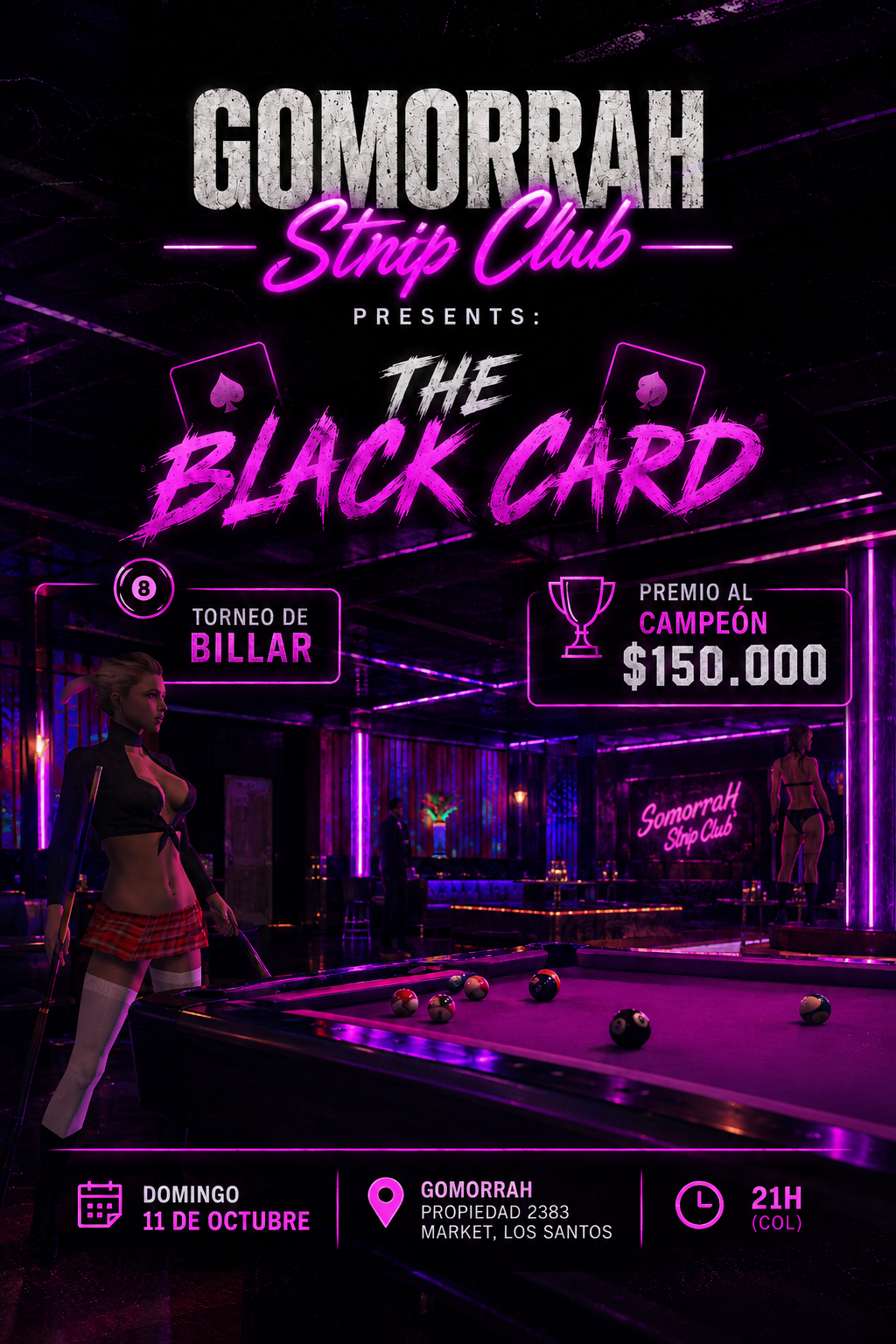 Evento: GOMORRAH - THE BLACK CARD